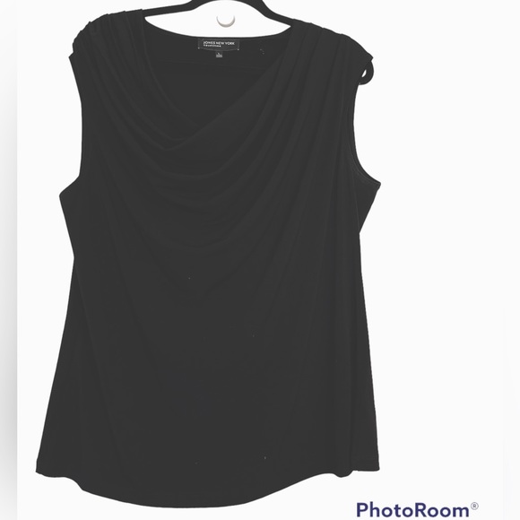 Jones New York draped neck sleeveless blouse - Picture 5 of 5